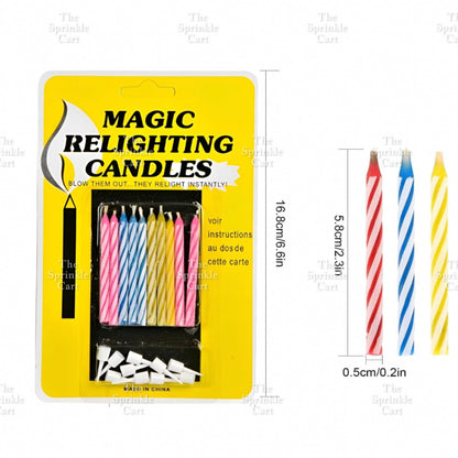 Happy Birthday Cake Short Candle and Relighting Candle TSC
