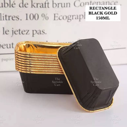 50pcs Colorful Square and Rectangle Foil Cupcake Pastry Muffin Liner TSC