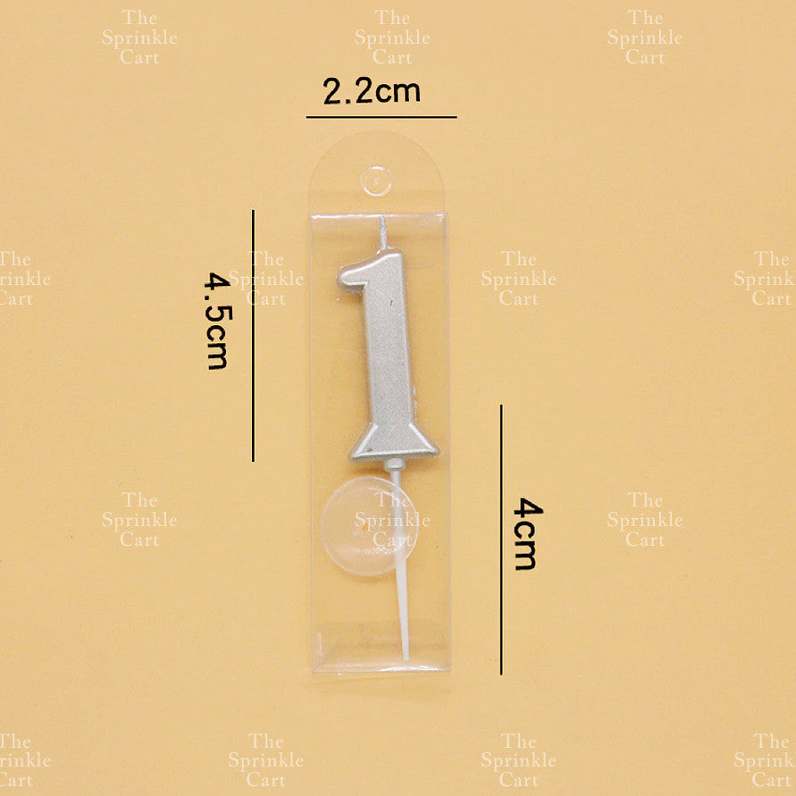 Number Candle for Birthday Cake Decor Party Supplies Gold ans Silver 0-9