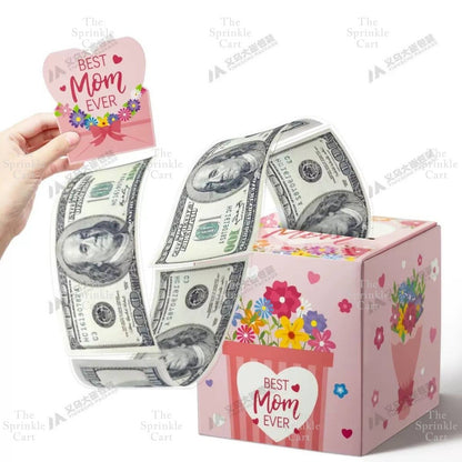 Surprise Money Pulling Box and Money Accordion Angpao Envelope DIY 3D Puzzle Cake Gift TSC