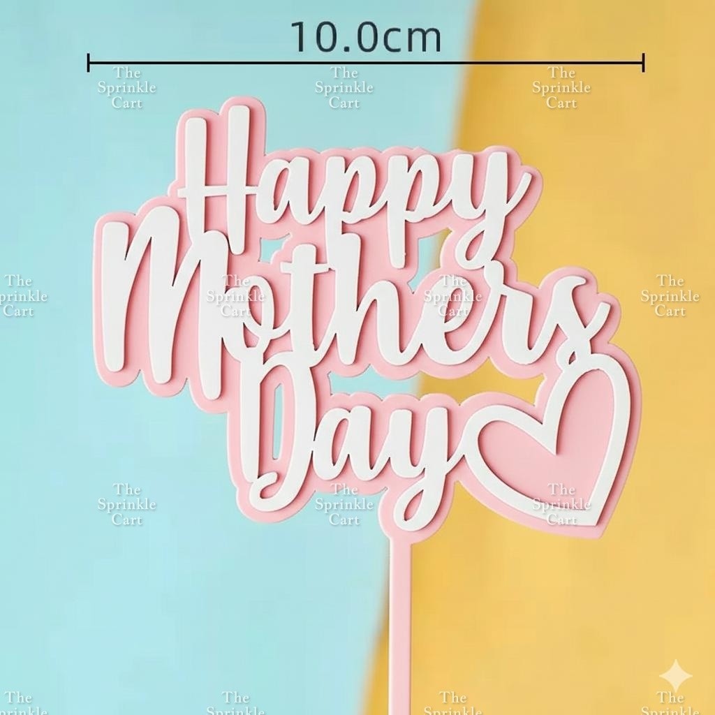 Mother’s Day Father’s Day Theme Cake Acrylic Paper Topper Decoration TSC