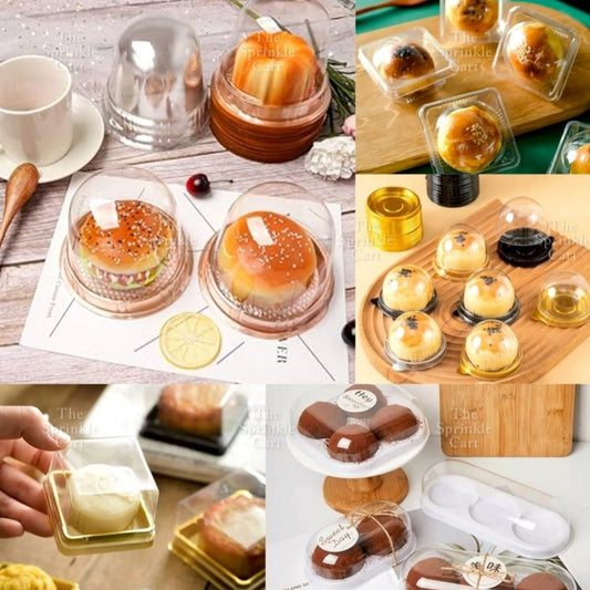 Transparent Dome Container Mochi Moon Cake and Pastry Bread  PackagingTSC