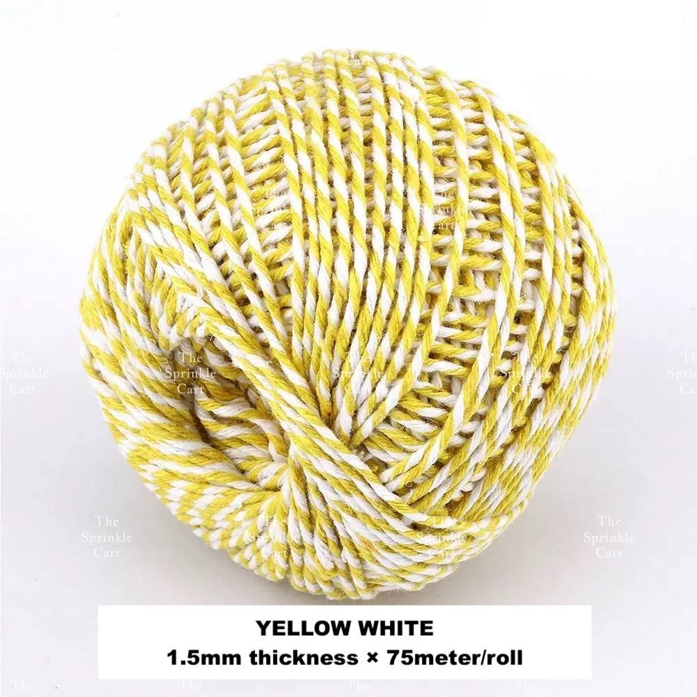 Jute String and Semi Elastic Cotton Thread for DIY Gift Wrapping and Arts and Crafts TSC