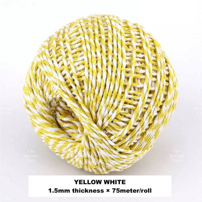 Jute String and Semi Elastic Cotton Thread for DIY Gift Wrapping and Arts and Crafts TSC