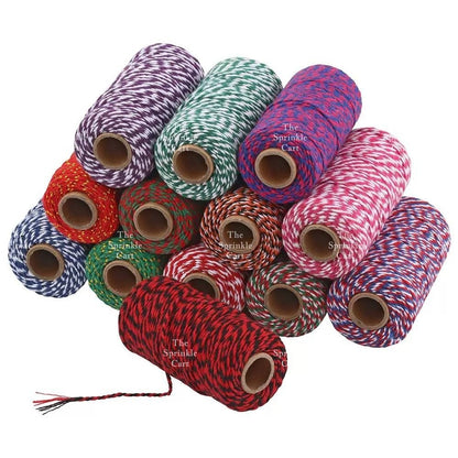 Jute String and Semi Elastic Cotton Thread for DIY Gift Wrapping and Arts and Crafts TSC