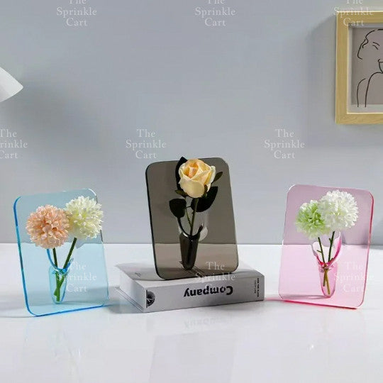 Glass Frame Flower Holder DIY Floral Arrangement Decoration TSC