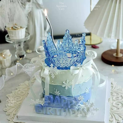 Crown Cake Topper/ Decor Shiny Gold Silver Pearl Birthday Princes
