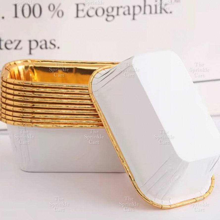 50pcs Colorful Square and Rectangle Foil Cupcake Pastry Muffin Liner TSC