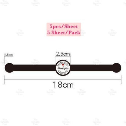 Food Box Sticker Label with Statement and Sticky Tape TSC