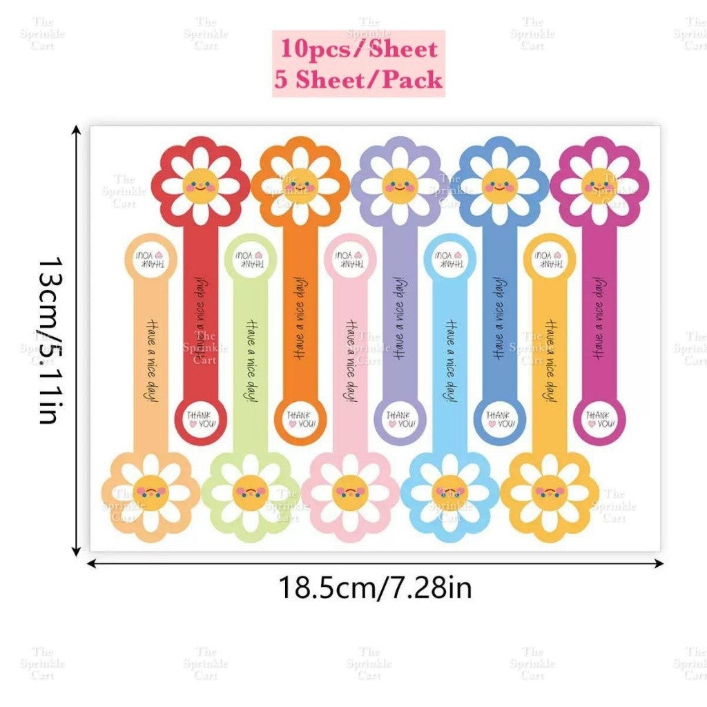 Food Box Sticker Label with Statement and Sticky Tape TSC