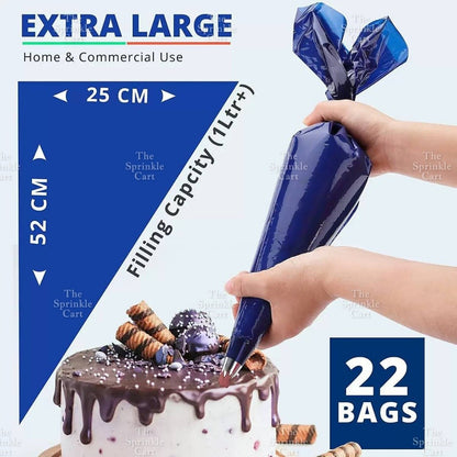 22pcs Disposable Big Piping Bag Roll DIY Pastry Baking Tool TSC