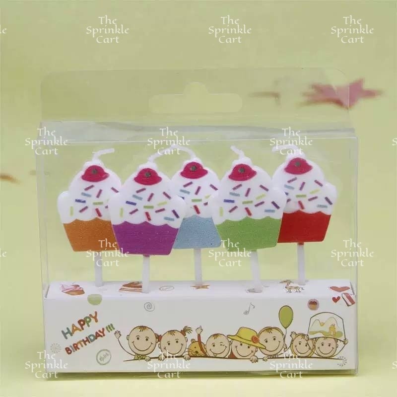 Candle Clipart Cartoon Cute Birthday Party Candle for Kids Cake Decoration Topper