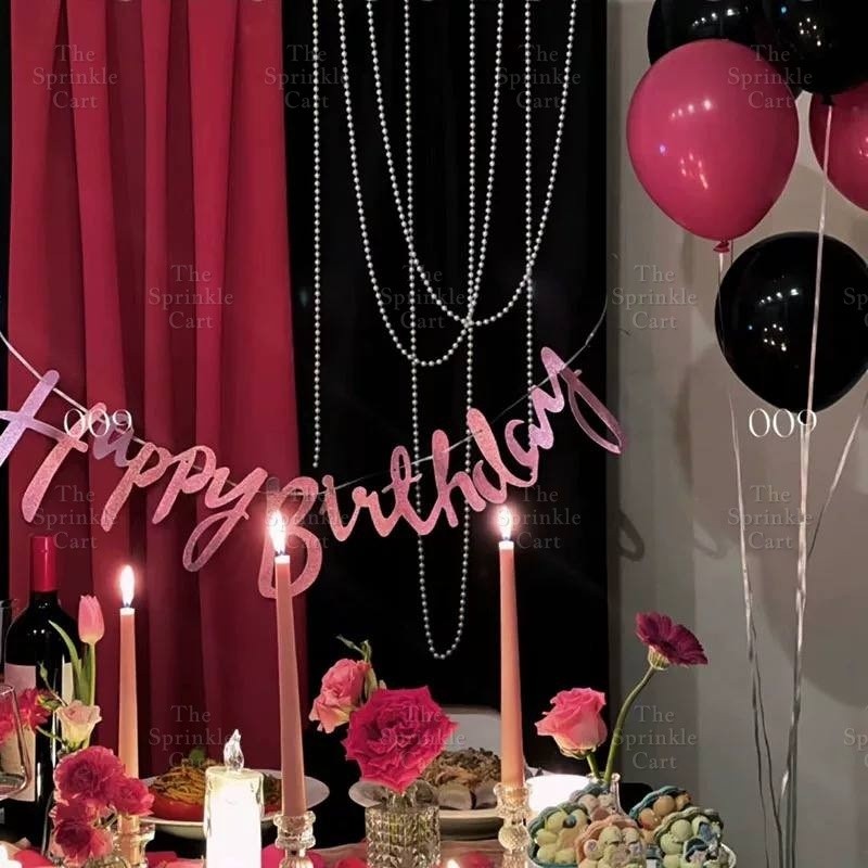 Happy Birthday Wall and Cake Banner Decoration TSC