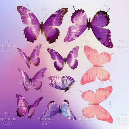 Minimalist Double Layer Butterfly Embossed PVC Stamp Cake Topper Decoration TSC