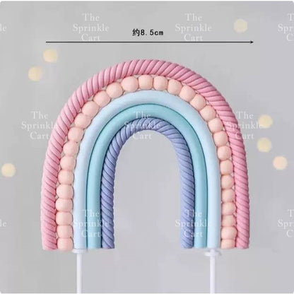 Rainbow Cloud Polymer Topper for DIY Decoration