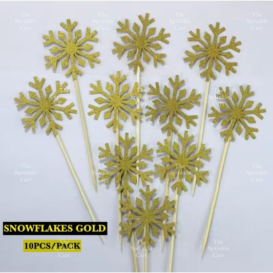Frosen Themed Cake Toppers for Decoration Ellsa An-na Snowflakes