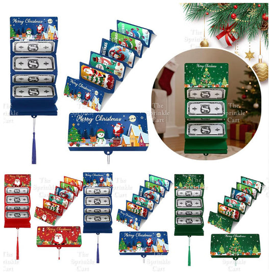 Surprise Money Pulling Box and Money Accordion Angpao Envelope DIY 3D Puzzle Cake Gift TSC