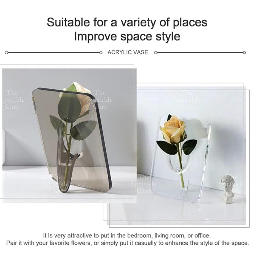 Glass Frame Flower Holder DIY Floral Arrangement Decoration TSC