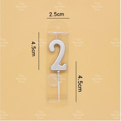 Number Candle for Birthday Cake Decor Party Supplies Gold ans Silver 0-9