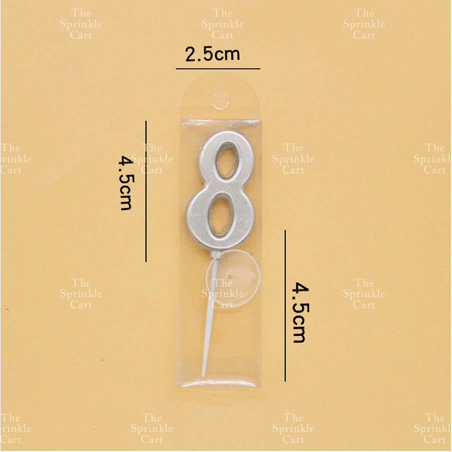 Number Candle for Birthday Cake Decor Party Supplies Gold ans Silver 0-9