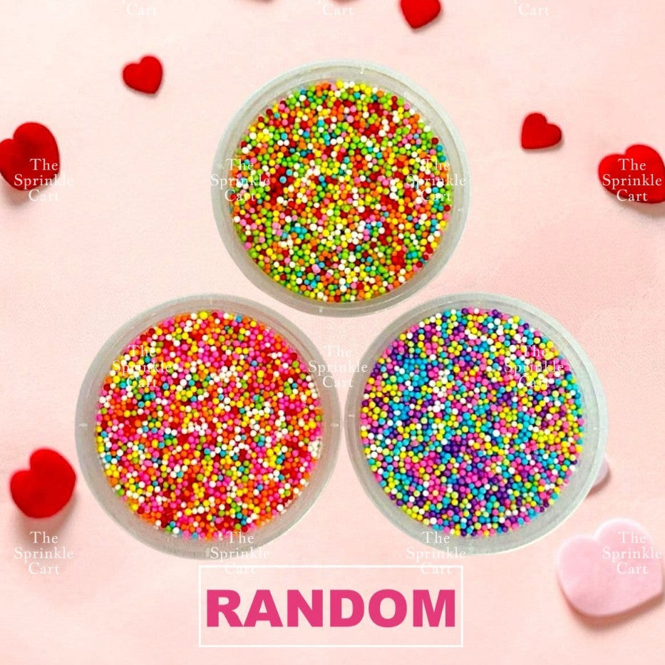 Non-Pareils Edible Sprinkles Dragees Bauble Cake Decoration Sprinkles Colorful 50grams