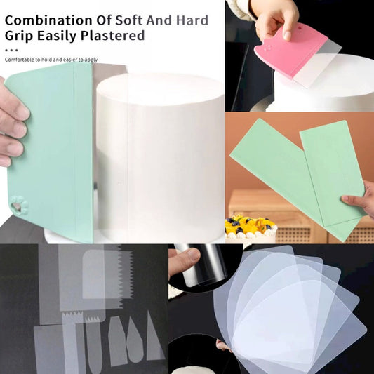 Soft Scraper Fine Edge Straight Cake Smoother and Trowel Baking Tool