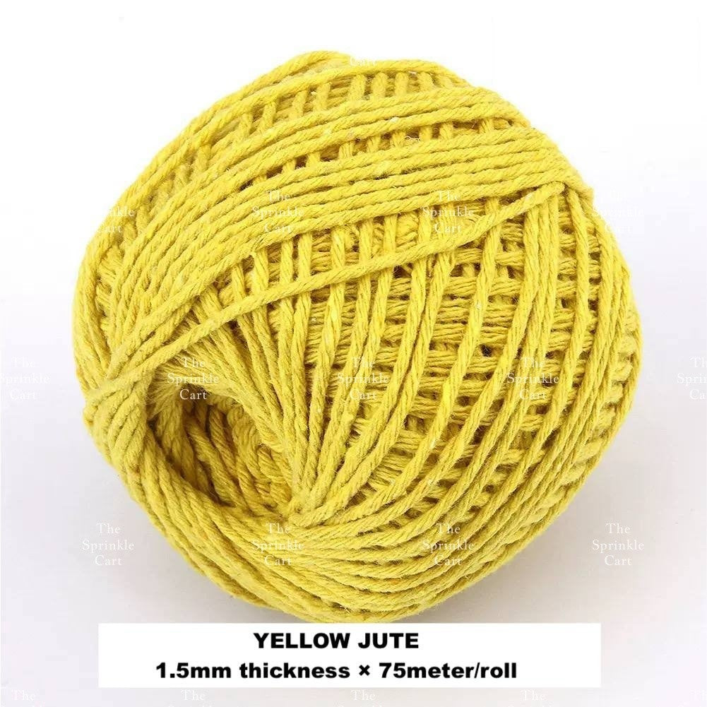 Jute String and Semi Elastic Cotton Thread for DIY Gift Wrapping and Arts and Crafts TSC