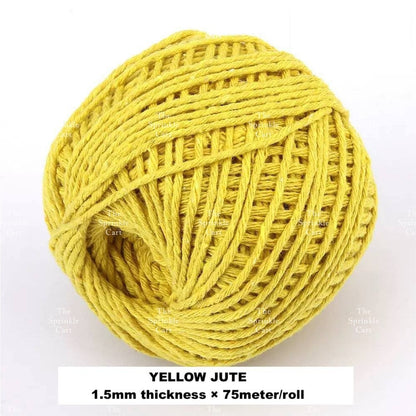 Jute String and Semi Elastic Cotton Thread for DIY Gift Wrapping and Arts and Crafts TSC