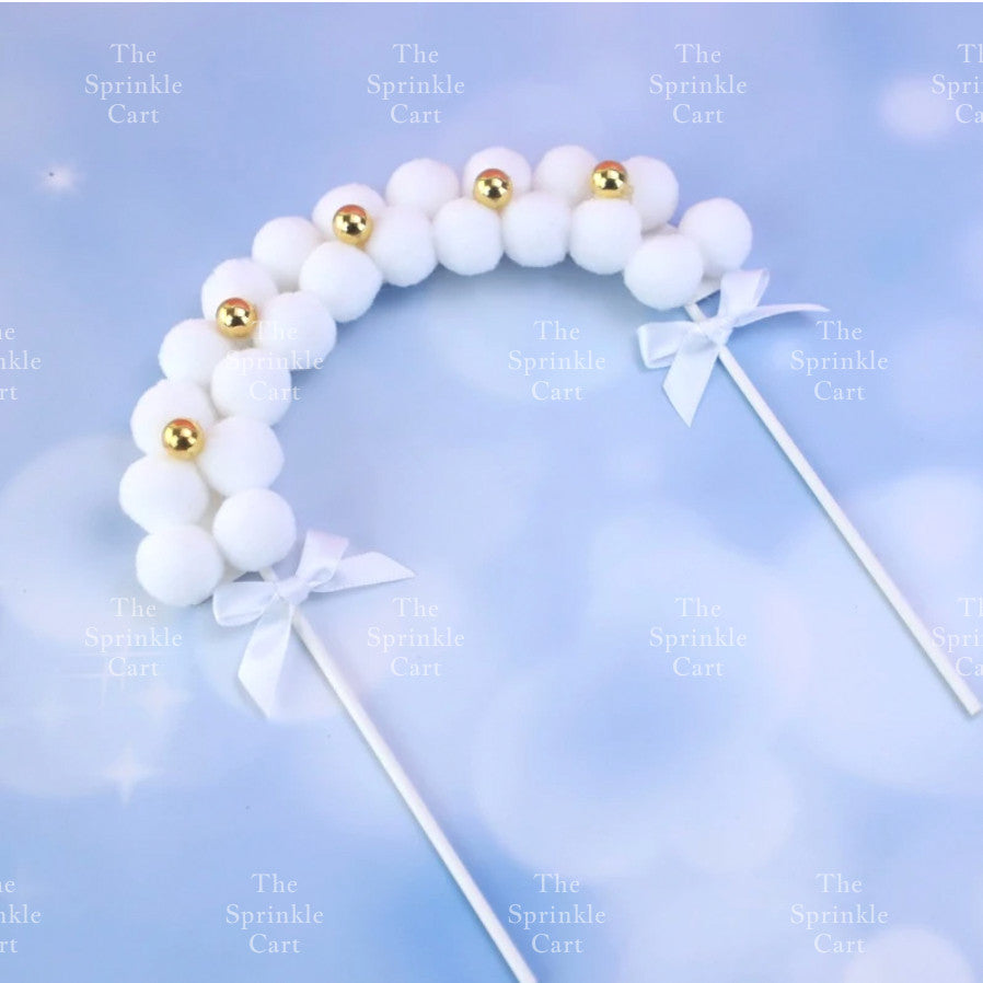 Colorful Rainbow Cloud DIY Topper Decoration