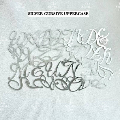 Alphabet Lettering and Number Cursive Acrylic Set DIY Calligraphy Pattern Cake Stamp Decor TSC
