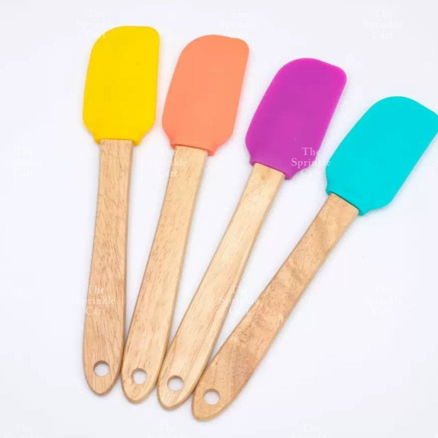 Silicone Spatula with Wooden Handle for Pastry Baking Tools TSC