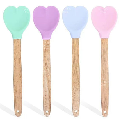 Silicone Spatula with Wooden Handle for Pastry Baking Tools TSC
