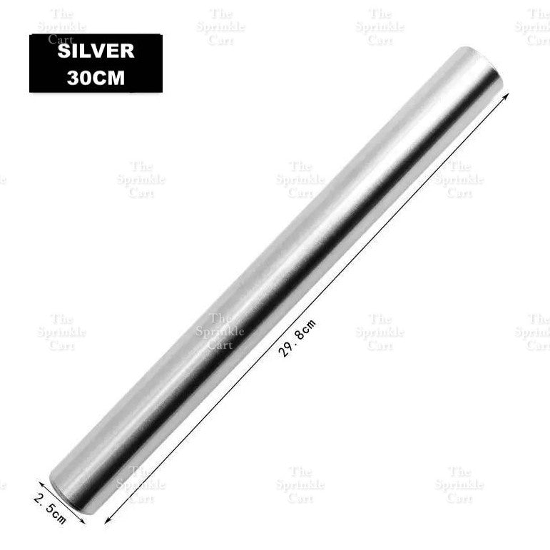 Non-stick Fondant Plastic Rolling Pin With Handle Rubber and Stainless Steel Baking Roller TSC