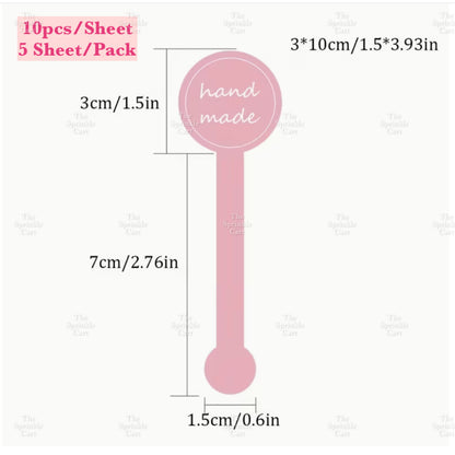 Food Box Sticker Label with Statement and Sticky Tape TSC