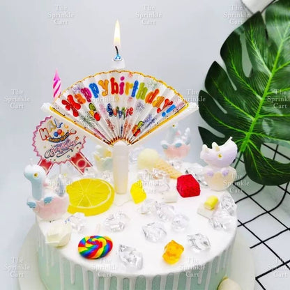 Sprinkle Popper Candle Fan DIY Musical Birthday Surprise Cake Topper TSC
