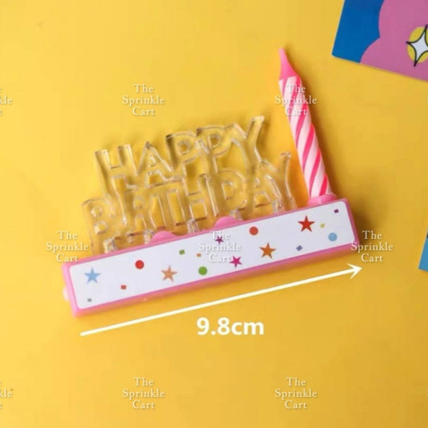 Happy Birthday Letter and Number LED Candle Topper Holder TSC