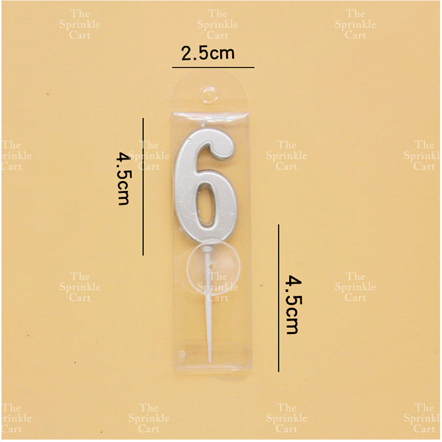 Number Candle for Birthday Cake Decor Party Supplies Gold ans Silver 0-9
