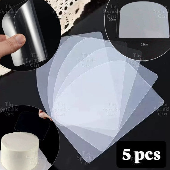 Transparent Plastic and Soft Scrapers Flexible Pastry Cake Decoration