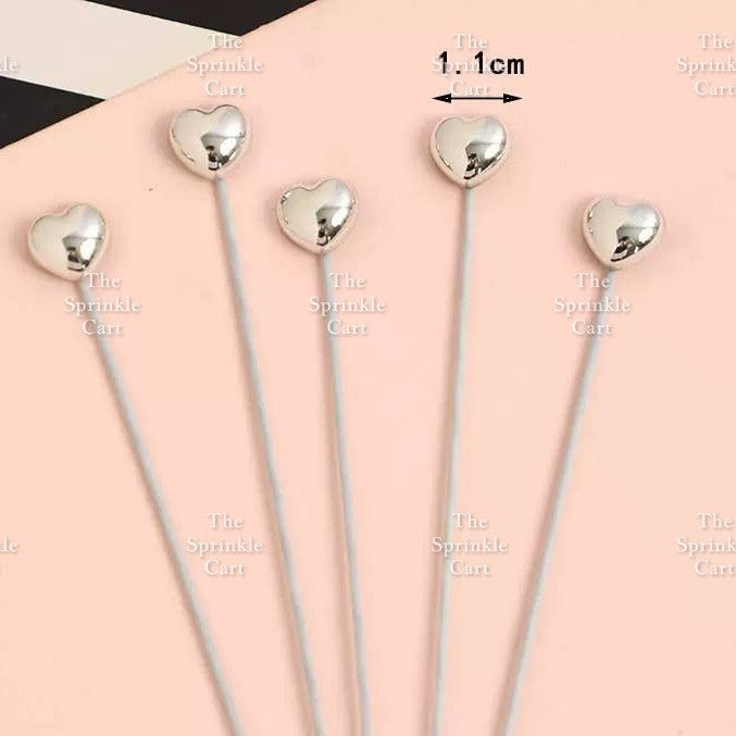 Long Star Heart Valentine Cake Topper Stick Mini Star Cake Decoration TSC