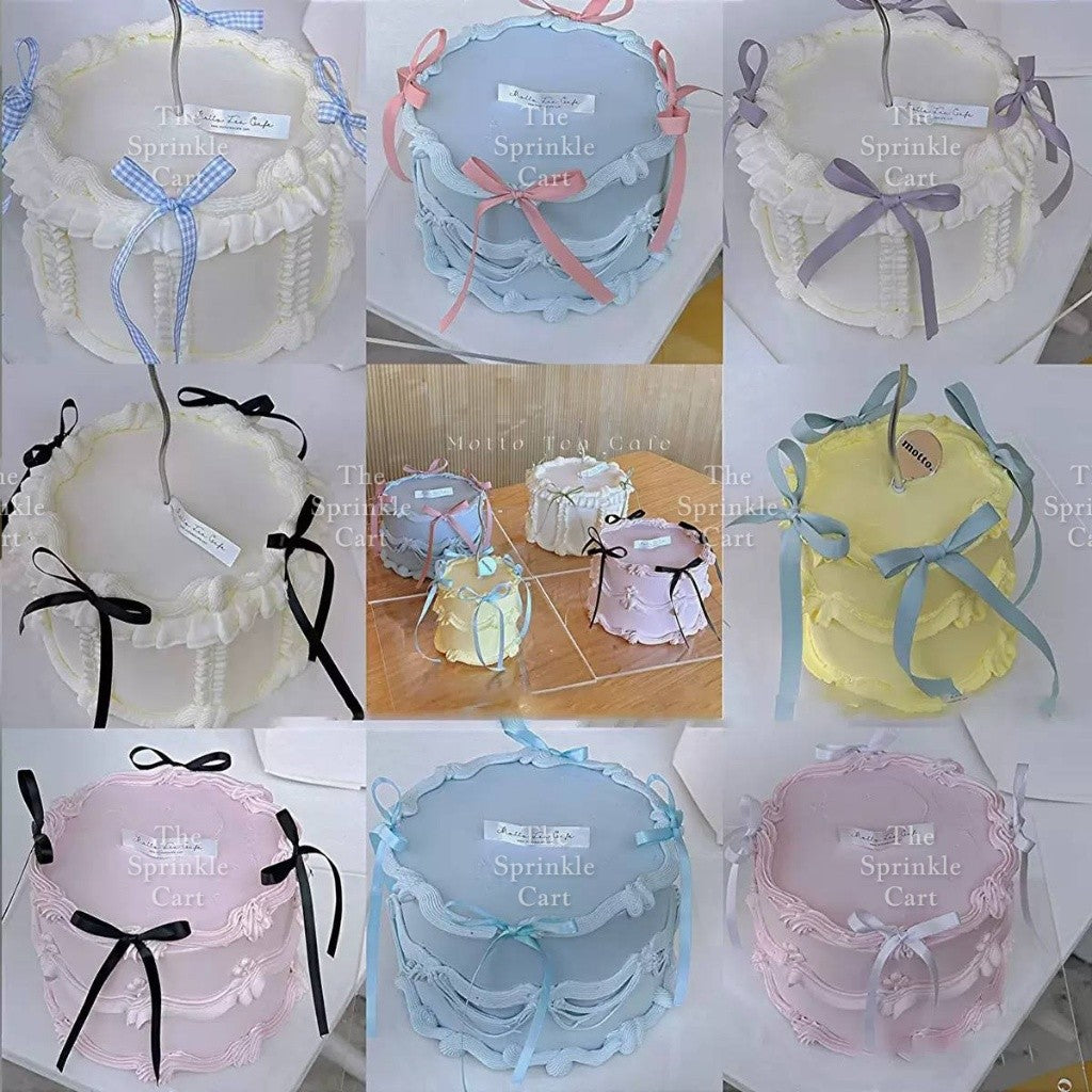 Acrylic Birthday Cake Insert Spikes And Bow Decoration TSC