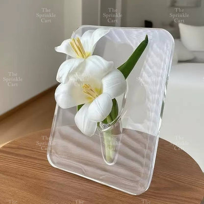 Glass Frame Flower Holder DIY Floral Arrangement Decoration TSC