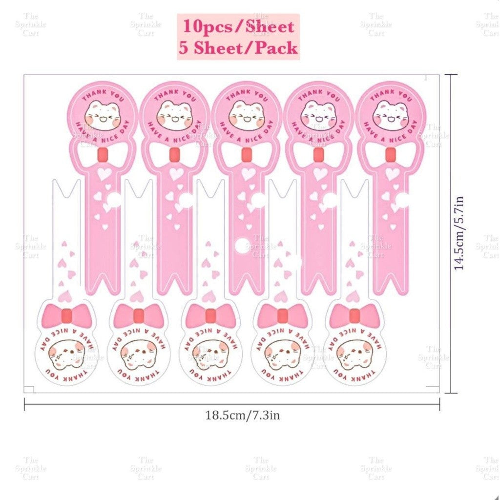 Food Box Sticker Label with Statement and Sticky Tape TSC
