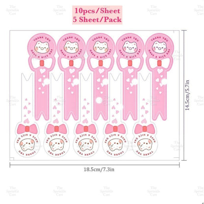 Food Box Sticker Label with Statement and Sticky Tape TSC