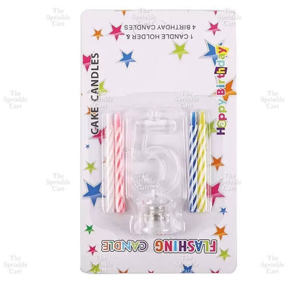 Happy Birthday Letter and Number LED Candle Topper Holder TSC