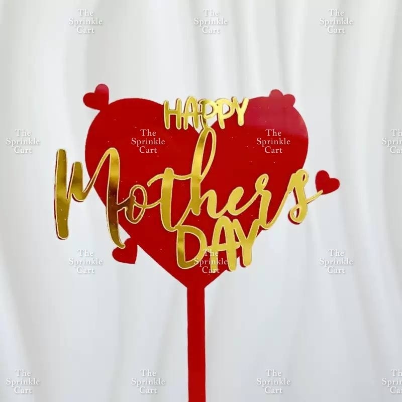 Mother’s Day Father’s Day Theme Cake Acrylic Paper Topper Decoration TSC