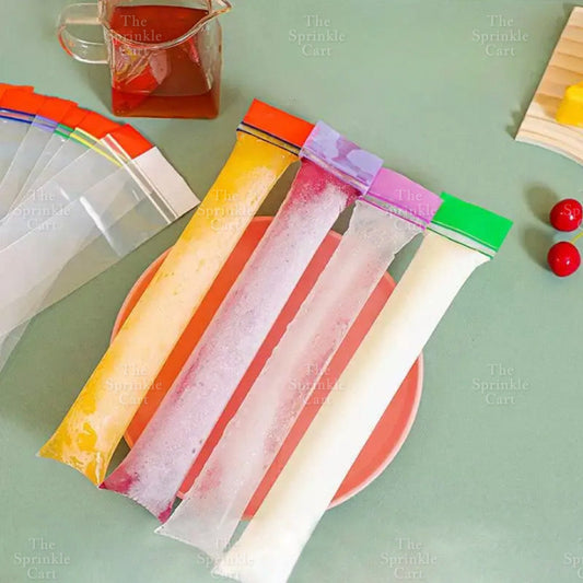 50pcs Food Grade Plastic DIY Ice Candy Popsicle Sealing Bag TSC
