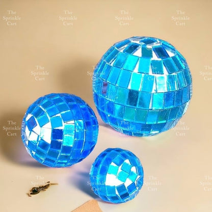 Shiny Mirror Disco Ball Cake Topper & Christmas Tree Decoration DIY Party Supplies TSC