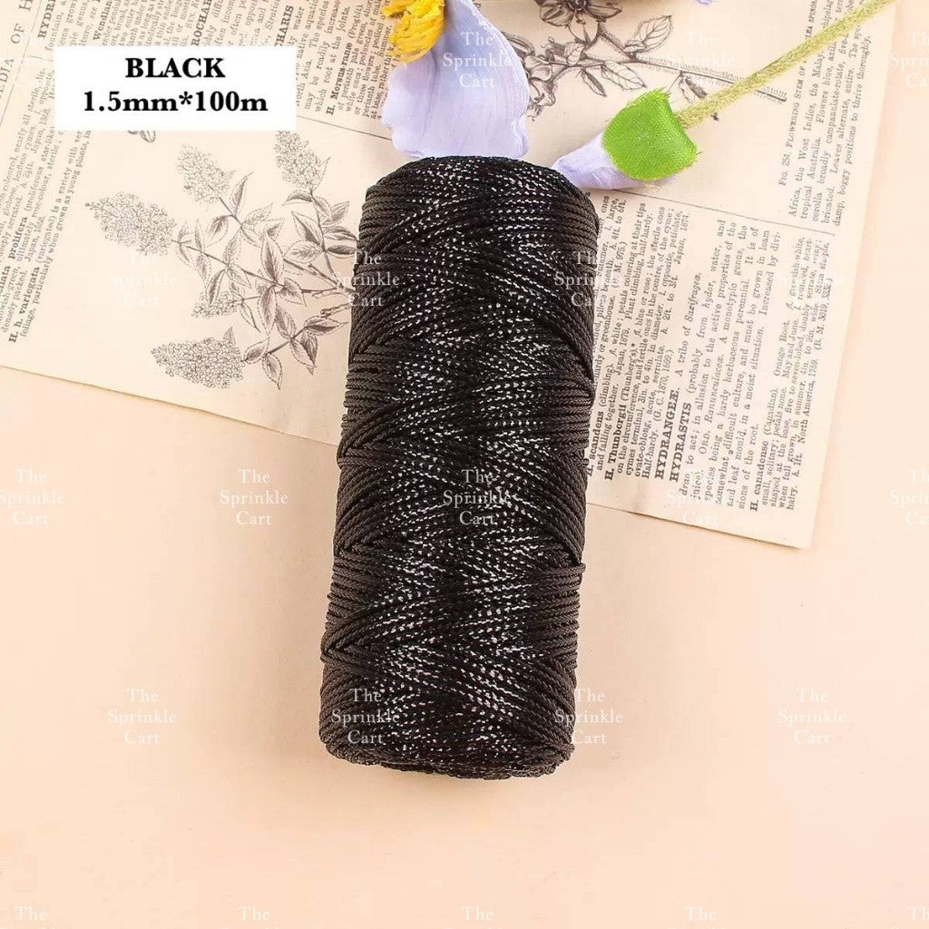 Jute String and Semi Elastic Cotton Thread for DIY Gift Wrapping and Arts and Crafts TSC