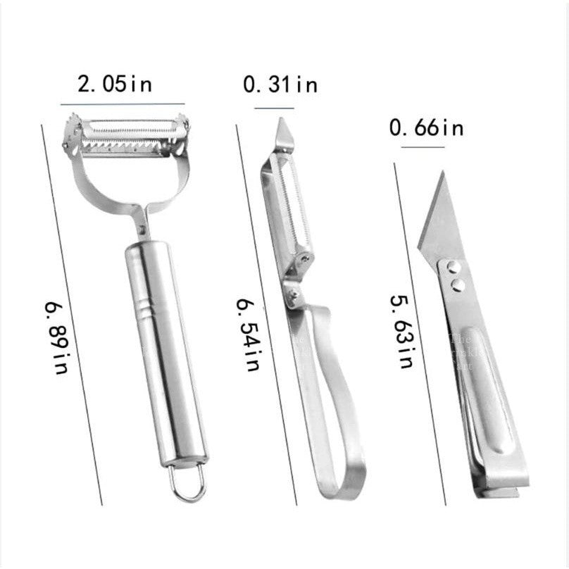 Stainless Steel Double Roller Pizza Wheel Cutter and Spatula Pastry Tools TSC