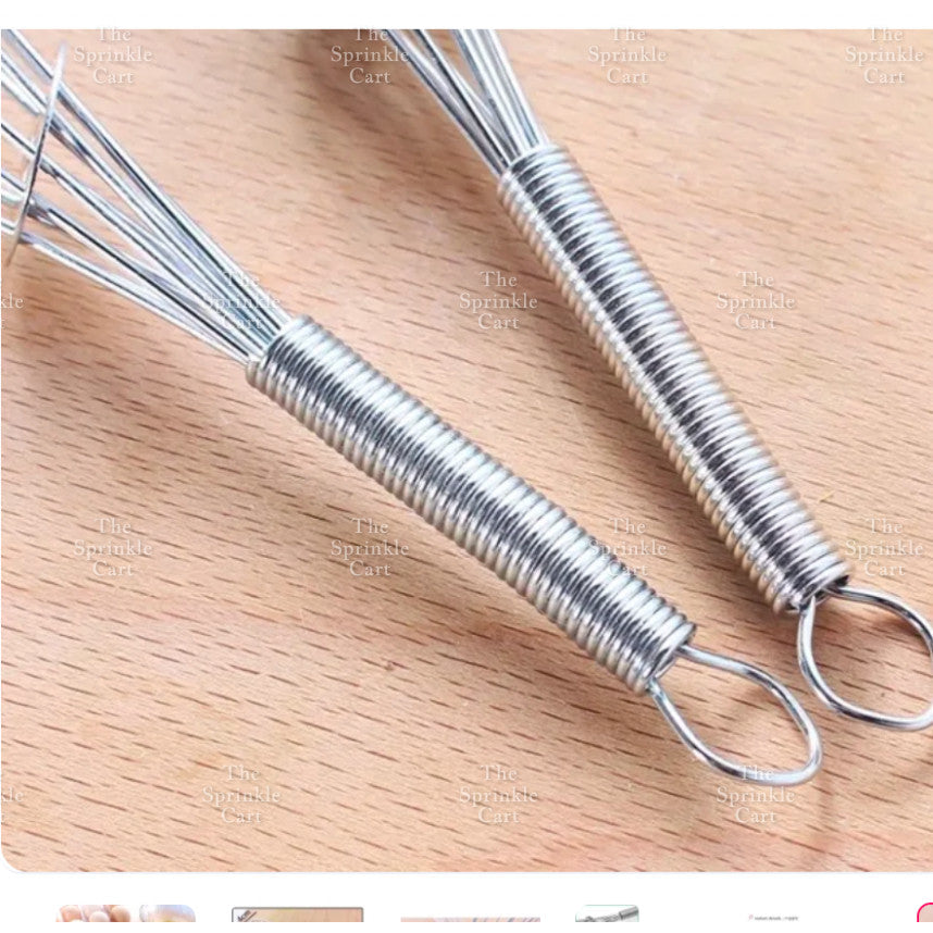 Egg Yolk Separator with Long Handle and Silver Mini Whisk TSC